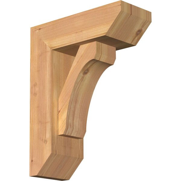 Ekena Millwork Legacy Slat Smooth Bracket w/ Offset Brace, Western Red Cedar, 5 1/2"W x 14"D x 18"H BKT0604X14X18LEC06SWR - main